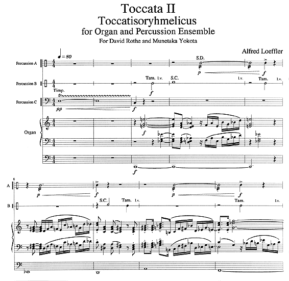 Toccata II: Toccatisorhymelicus for Organ and Percussion Ensemble